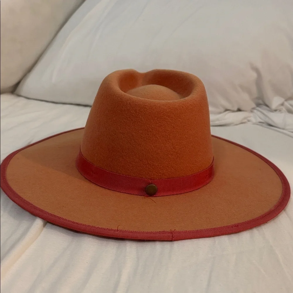 WYETH 100% wool orange rust hat - Picture 9 of 11